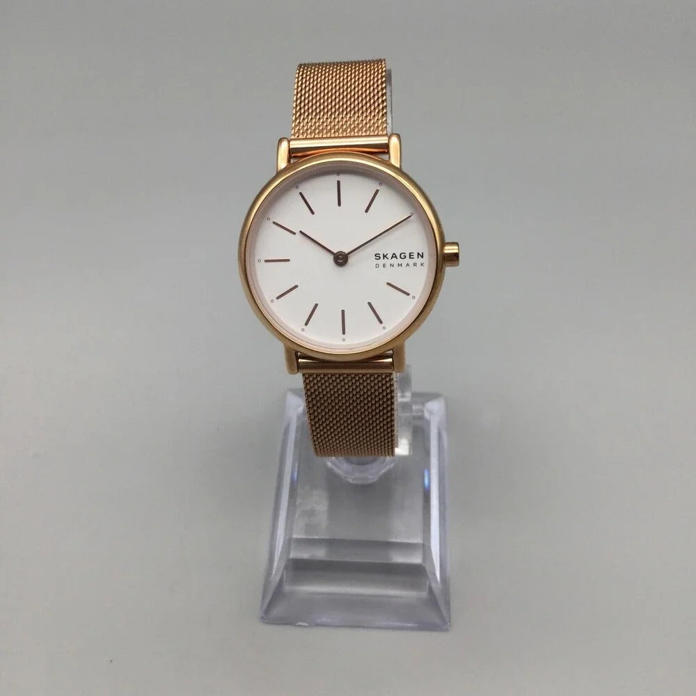 Skagen Signatur SKW2694 Womens Watch 29mm Rose Gold Tone Mesh New Battery
